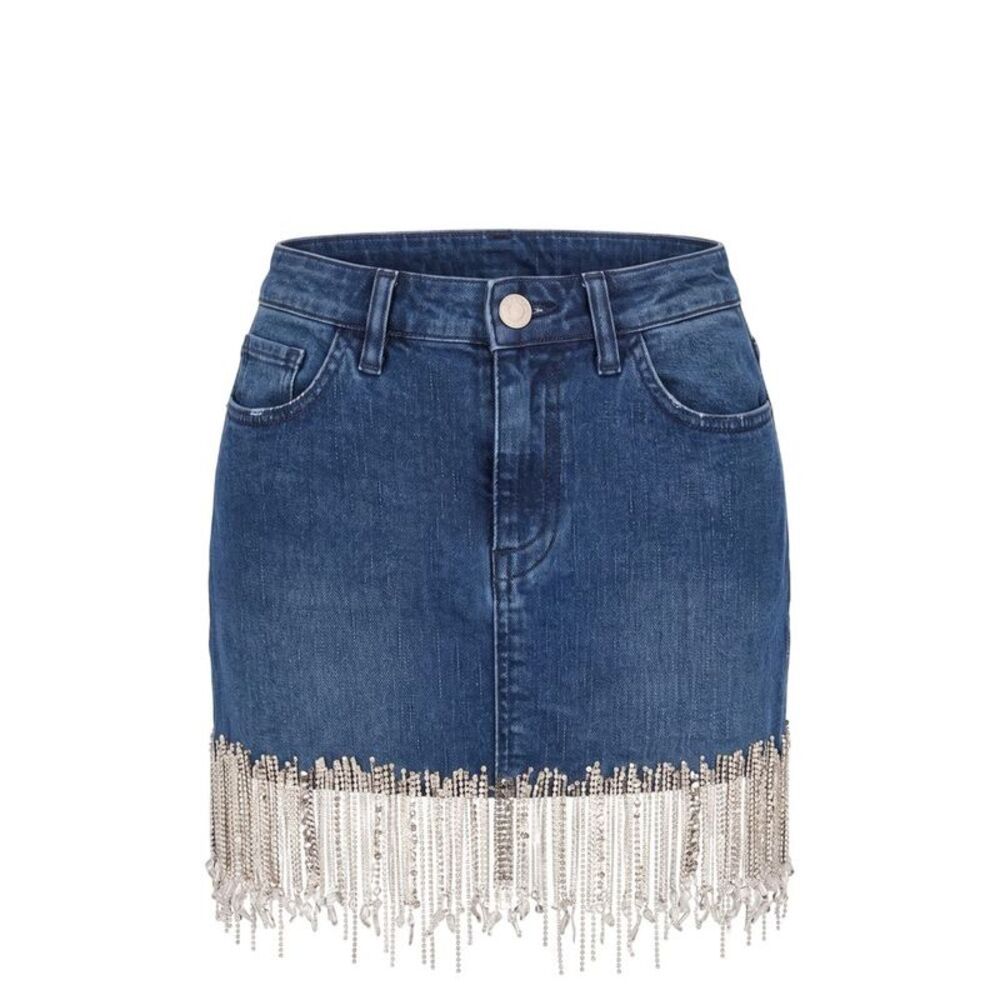 Trussardi Jeans Blue Denim Women Women's Skirt